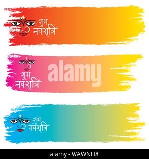 Indische Religion navratri Festival oder Durga Puja, festival Verkauf business Banner Design Stock Vektor