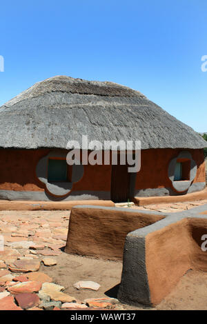 Traditionelle Hütte, Basotho Cultural Village, Freistaat, Südafrika Stockfoto