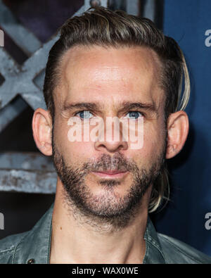 Hollywood, Vereinigte Staaten. 21 Aug, 2019. HOLLYWOOD, LOS ANGELES, Kalifornien, USA - 21. August: Dominic Monaghan kommt an der Los Angeles Premiere von Amazon 'Karneval Row' an der TCL Chinese Theater IMAX am 21. August 2019 in Hollywood, Los Angeles, Kalifornien, USA. (Foto von Xavier Collin/Image Press Agency) Quelle: Bild Presse Agentur/Alamy leben Nachrichten Stockfoto