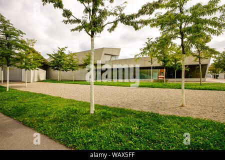 Vitra Design Museum, das Feuerwehrhaus von Zaha Hadid. Weil am Rhein, Deutschland. Stockfoto