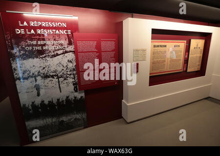 Eröffnung des Musée de la Liberation DE PARIS, MUSÉE DU GENERAL LECLERC, Musée Jean Moulin Stockfoto