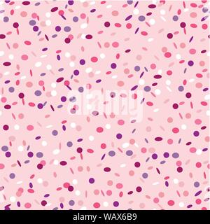 Nahtlose Muster crazy pink Konfetti regen Hintergrund Vektor-illustration EPS 10. Stock Vektor