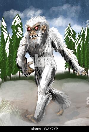 Yeti Abbildung Stockfoto