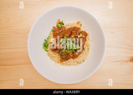 Fleisch Nudelsuppe, Thai Food, chinesisches Essen Stockfoto