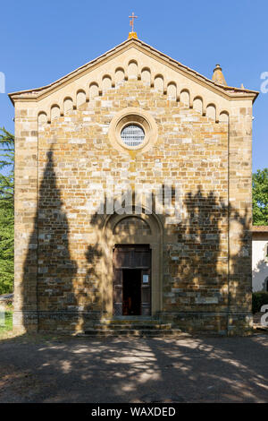 Die wunderschöne Kirche von San Martino in Lucarelli, in der Chianti Region, Provinz Siena, Italien Stockfoto