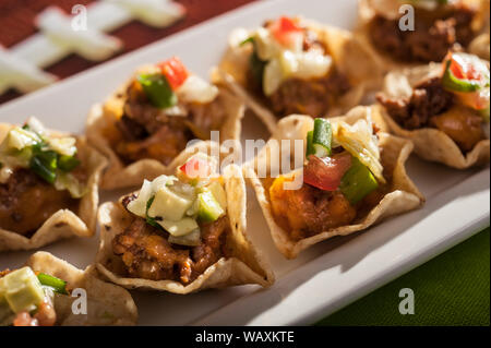 Mini Taco Salat Stockfoto