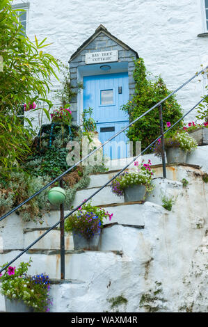 Polperro ist ein großes Dorf, Gemeinde und Fischerhafen im Polperro Heritage Küste im Süden von Cornwall, England. Stockfoto