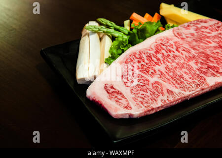 Stück Wagyu Beef Roastbeef Steak Stockfoto