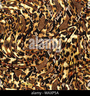 Leopard Skin Texture nahtlose Muster Stockfoto