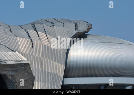 Italien, Lombardei, Mailand, MiCo Convention Center von Mario Bellini Architekt, Edelstahl Dach Stockfoto