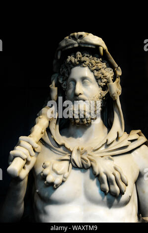 Büste von Commodus mit Herkules' Features. Rom, Italien Stockfoto