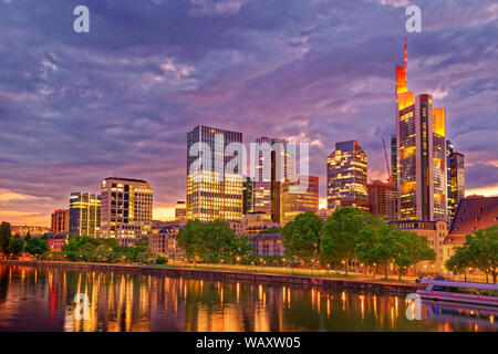 Bankenviertel von Frankfurt, Deutschland. Stockfoto