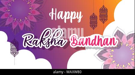 Happy Raksha Bandhan Poster traditionelle Feier Vector Illustration Stock Vektor