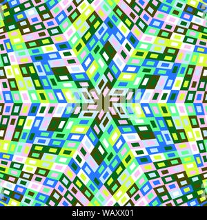 Dynamische radiale Fliesen- Muster Hintergrund - psychedelic Rundschreiben abstract Vector Graphic Design aus geometrischen Formen Stock Vektor