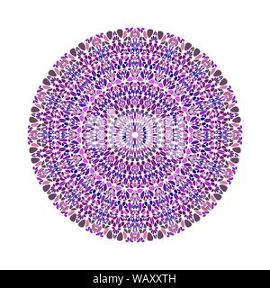 Runde Blume ornament Mandala - kunstvolle geometrische abstrakte Vector Graphic Design von Kies Steine Stock Vektor