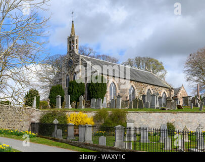 St. Peter Pfarrkirche im Dorf Fyvie, Aberdeenshire, Schottland, Großbritannien Stockfoto