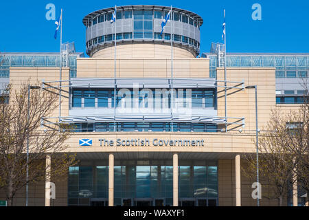 Fassade der Schottischen Regierung Bürogebäude an der Victoria Quay, Leith, Edinburgh Stockfoto