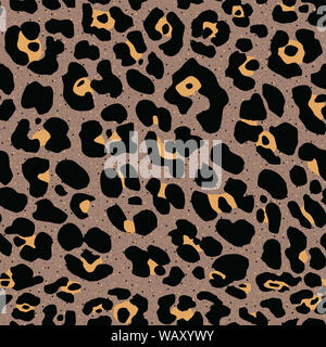 Leopard Skin Texture nahtlose Muster Stockfoto