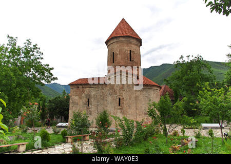 Kis, Aserbaidschan - 12 Aug 2013. Die alte Kirche in Kis Dorf, Aserbaidschan Stockfoto