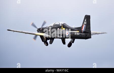 RAF Tucano T1 die Durchführung der letzten Anzeige an die 2019 RIAT, bevor es von der Service noch in diesem Jahr beenden nach 30 Jahren Service zurückgezogen. Stockfoto