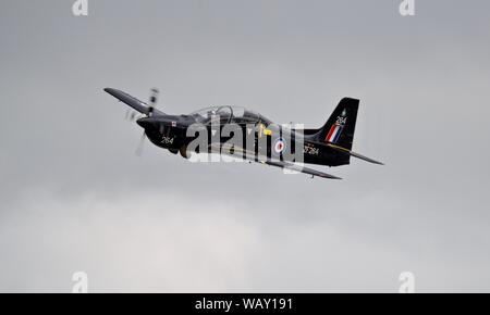 RAF Tucano T1 die Durchführung der letzten Anzeige an die 2019 RIAT, bevor es von der Service noch in diesem Jahr beenden nach 30 Jahren Service zurückgezogen. Stockfoto