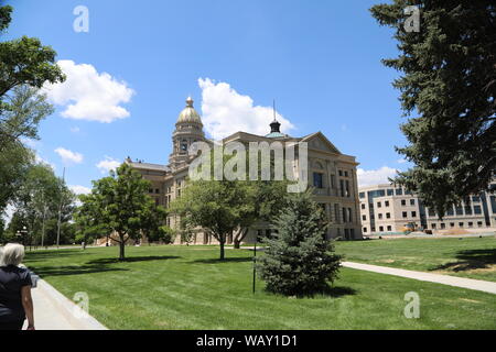 Restauriertes Wyoming State Capitol, Cheyenne, WY - Juli 2019 Stockfoto