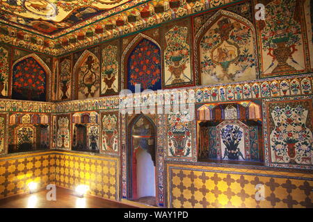 Sheki, Aserbaidschan - 12 Aug 2013. Der Khan Palace in Scheki Stadt, Aserbaidschan Stockfoto