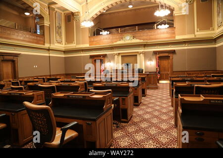 Restauriertes Wyoming State Capitol, Cheyenne, WY - Juli 2019 Stockfoto