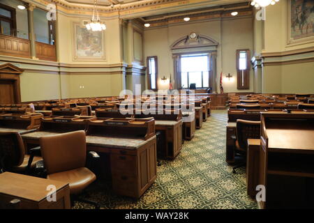 Restauriertes Wyoming State Capitol, Cheyenne, WY - Juli 2019 Stockfoto