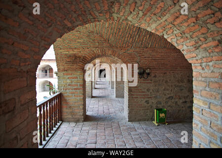 Sheki, Aserbaidschan - 12 Aug 2013. Der Khan Palace in Scheki Stadt, Aserbaidschan Stockfoto