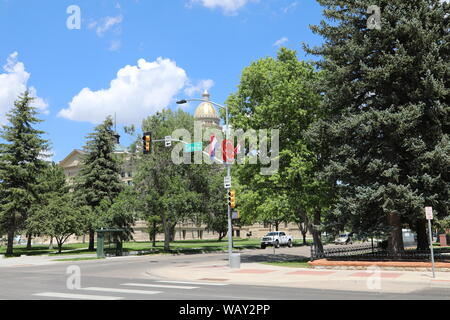 Restauriertes Wyoming State Capitol, Cheyenne, WY - Juli 2019 Stockfoto