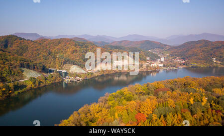 Luftaufnahme Herbst Insel Nami, Seoul Korea Stockfoto