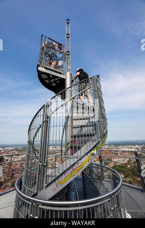 Freiburg im Breisgau, Aussichtsturm auf dem Burgberg, Castle Hill Tower, Stockfoto