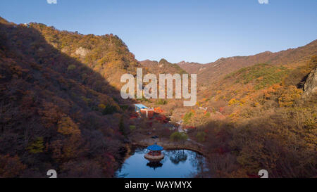 Luftaufnahme Herbst naejangsan nationnal Park, South Korea Stockfoto