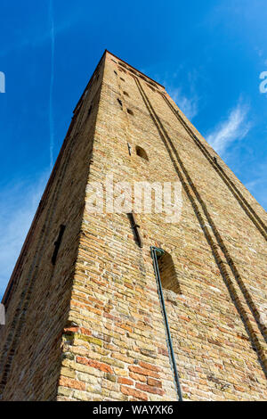 Der Campanile (Glockenturm) Der Basilika di Santa Maria Assunta, Torcello, Insel, Laguna Venetien, Italien Stockfoto