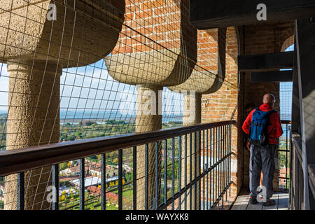 Im Glockenturm der Campanile (Glockenturm) Der Basilika di Santa Maria Assunta, Torcello, Insel, Laguna Venetien, Italien Stockfoto