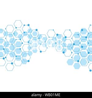 Abstrakte medizinischen Hintergrund Stoff und Moleküle design Stock Vektor