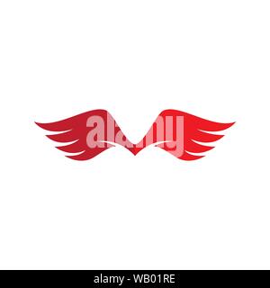 Falcon wing Logo Template Vector Illustration Design Stock Vektor