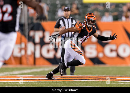 Cincinnati, USA. 22 Aug, 2019. 22. August 2019 - Cincinnati Bengals Defensive zurück Tyree Kinnel (43) Während der NFL Football preseason Spiel zwischen den New York Giants und die Cincinnati Bengals an Paul Brown Stadium in Cincinnati, OH. Adam Lacy/CSM Credit: Cal Sport Media/Alamy leben Nachrichten Stockfoto