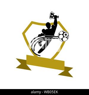 Fußball-Fußball-Abzeichen Logo Design Templates Sport Vektor Stock Vektor