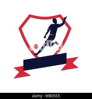 Fußball-Fußball-Abzeichen Logo Design Templates Sport Vektor Stock Vektor