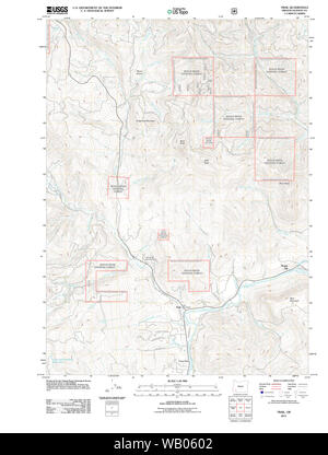 USGS Topo Karte Oregon Trail 20110715 TM Wiederherstellung Stockfoto