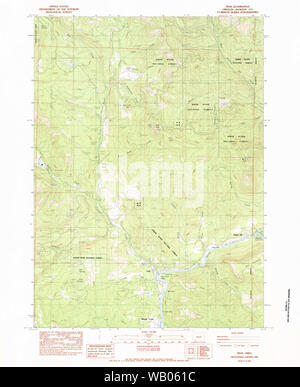 USGS Topo Karte Oregon Trail 281860 1983 24000 Wiederherstellung Stockfoto