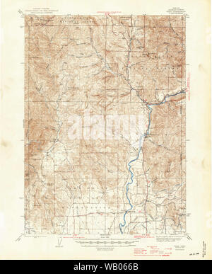 USGS Topo Karte Oregon Trail 282977 1943 62.500 Wiederherstellung Stockfoto