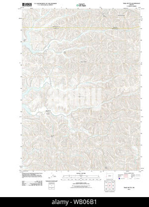 USGS Topo Karte Oregon Trail Butte 20110826 TM Wiederherstellung Stockfoto