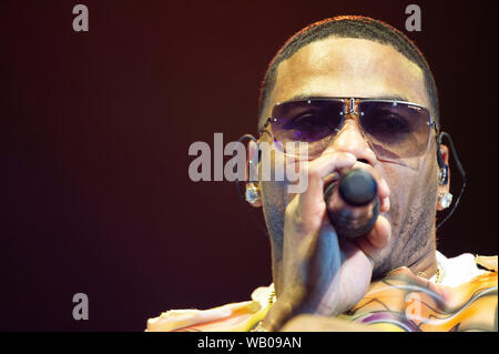 Austin, Texas, USA. 22 Aug, 2019. August 22, 2019: Nelly führt live im Austin 360 Amphitheater, Stromkreis des Nord- und Südamerika. Austin, Texas. Mario Cantu/CSM. Credit: Cal Sport Media/Alamy leben Nachrichten Stockfoto