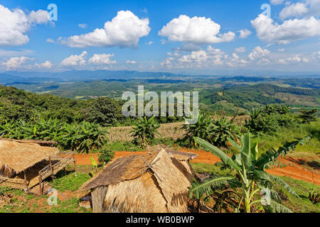 Doi Sa Ngo (Sa NRO-Berg), Bergvolk der Akha Village, Chiang Saen, Chiang Rai, Thailand Stockfoto