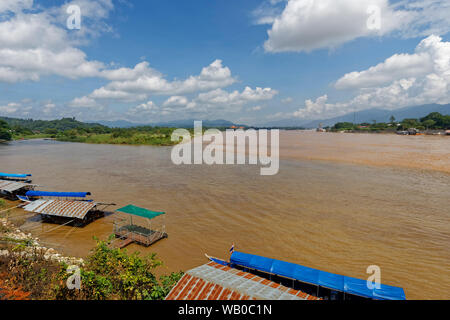 Das Goldene Dreieck, Zusammenfluss, Chiang Saen, Chiang Rai, Thailand Stockfoto