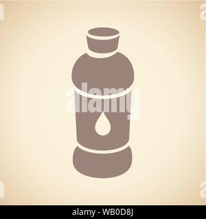 Vector Illustration aus braunem Wasser Symbol isoliert auf einem beigen Hintergrund Stock Vektor