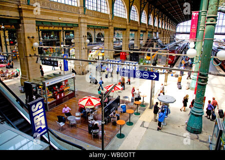 Frankreich. Paris. Innenraum des Gare du Nord in Paris. Stockfoto